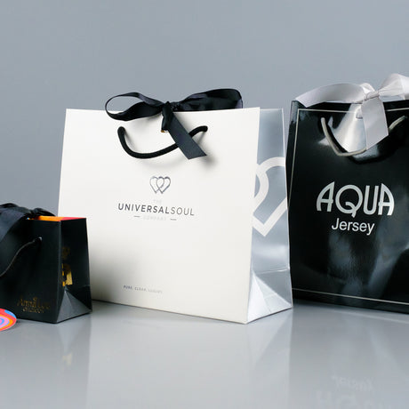 Digital printed embossed gift bag with logo