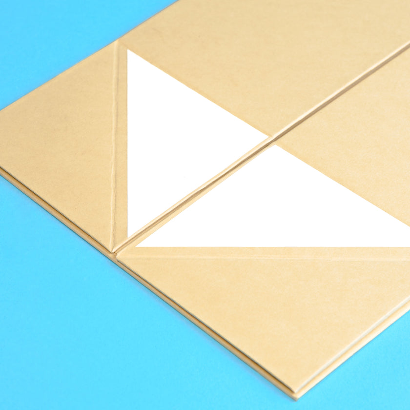 Flat pack pop-up gift boxes in A4 A5 and A6 sizes