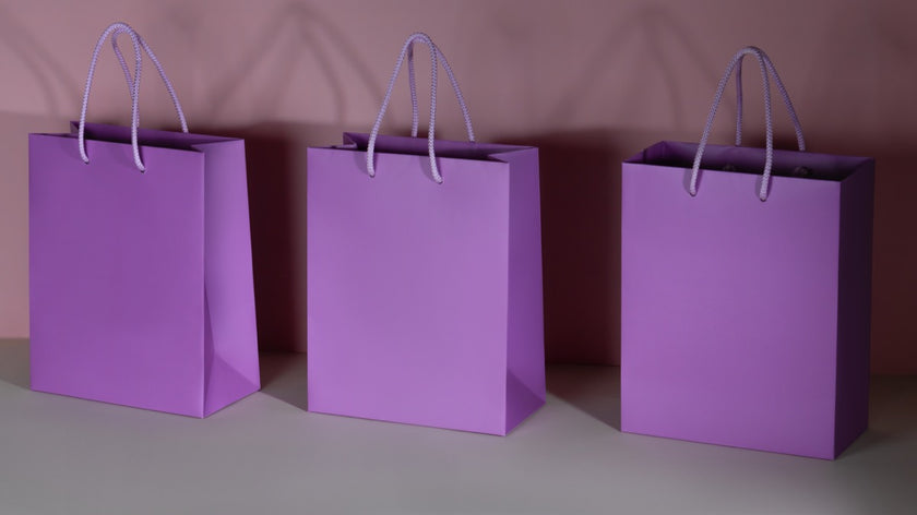 Thick 250gsm rope handle gift bag with cotton rope handles