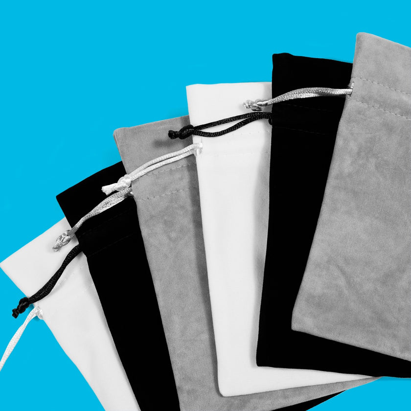 customisable gift pouches with foil and digital printing options