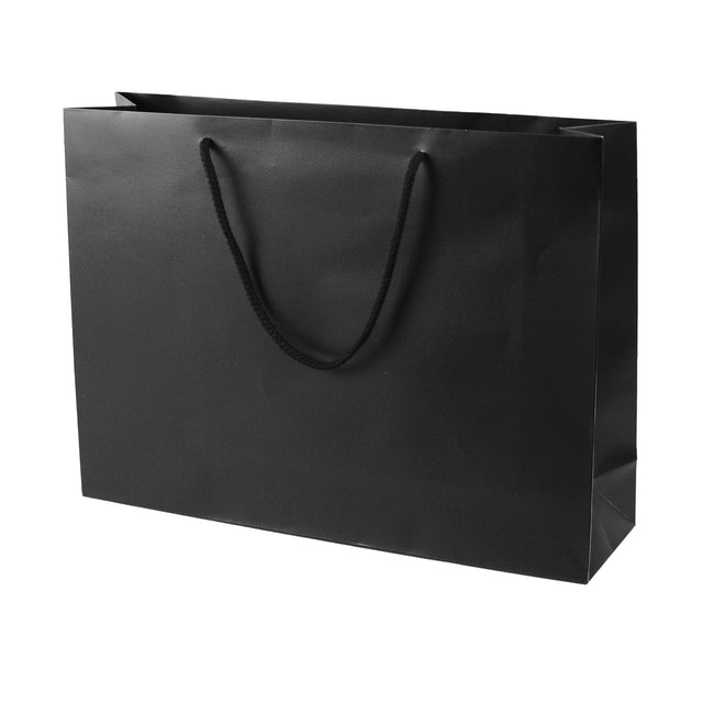 Black Deluxe Embossed Gift Bag A3 Size | Landscape Paper Bag | FSC Certified