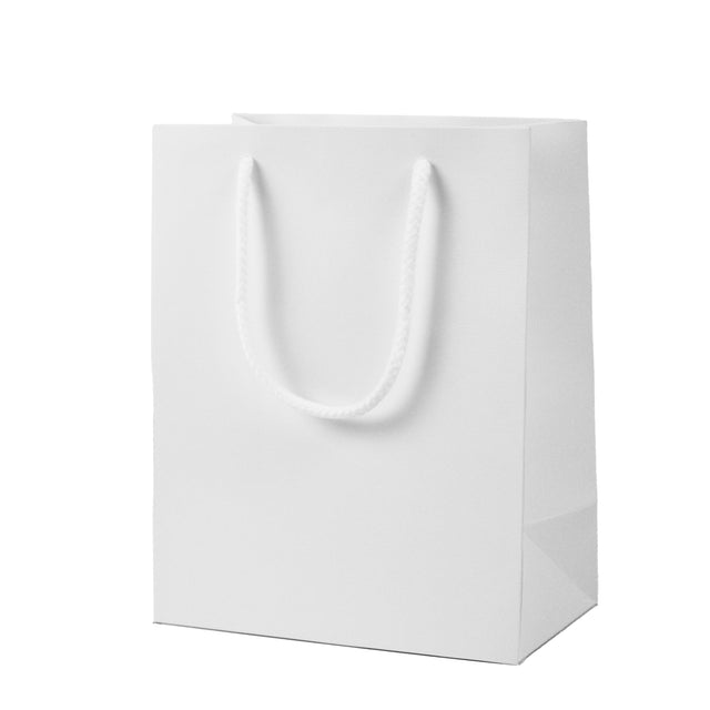 White Deluxe Embossed Gift Bag A5 Size | Portrait Paper Bag | FSC Certified