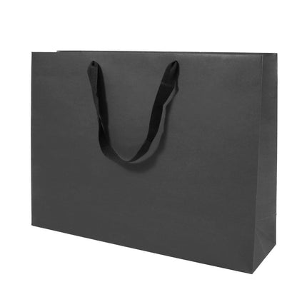 Black Branded Eco Kraft Gift Bag A3 | Landscape Paper Bag