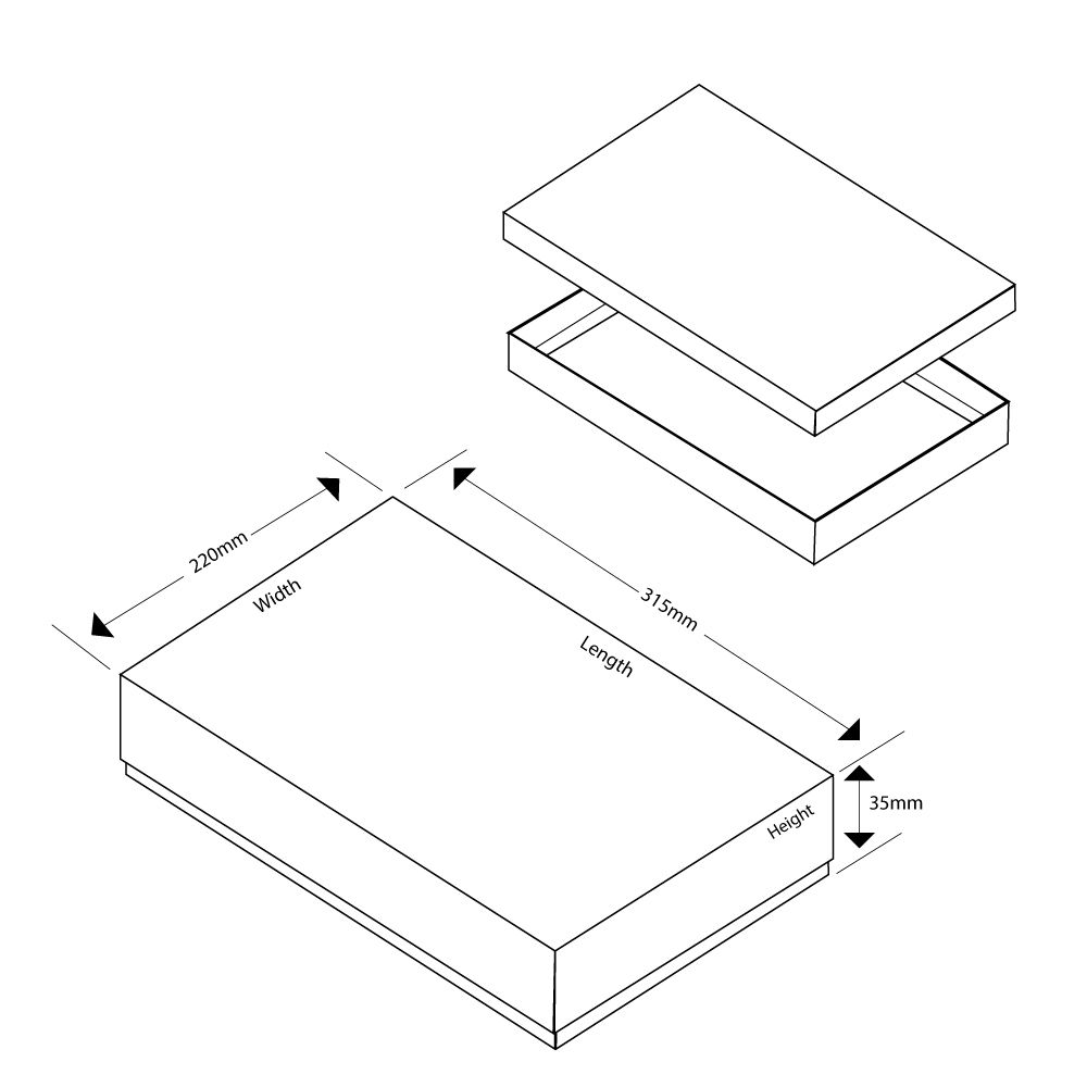 A4 Luxury Rigid Presentation Gift Box (35mm)