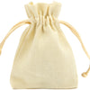 Yellow Rectangular Cotton Linen Bag Medium | Rope Drawstring Bag