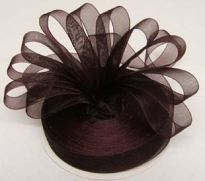 Dark Burgundy Premium Organza Ribbon | 10mm x 45m | Gift Wrap Ribbon