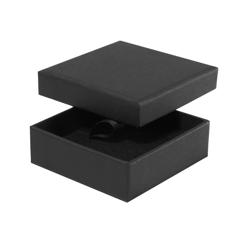 Foil Branded FSC Poppy Mini Square Stud Ring Box