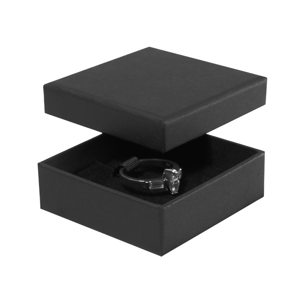 Foil Branded FSC Poppy Mini Square Stud Ring Box