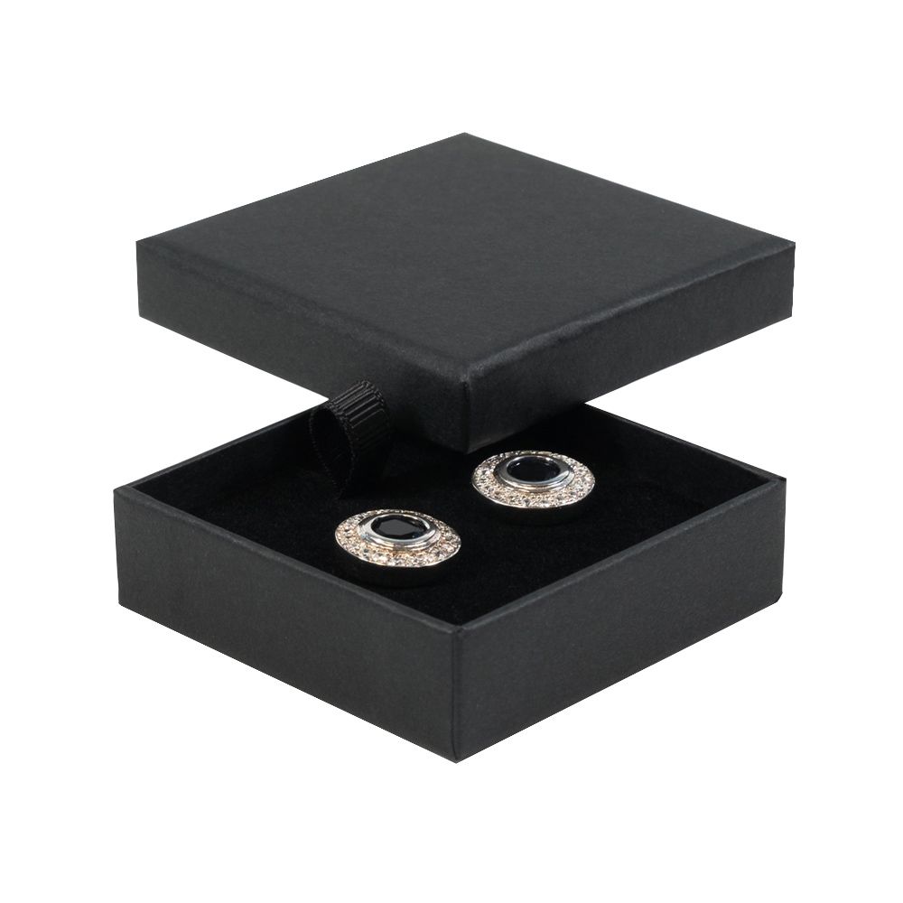 Black square recyclable eco kraft box.