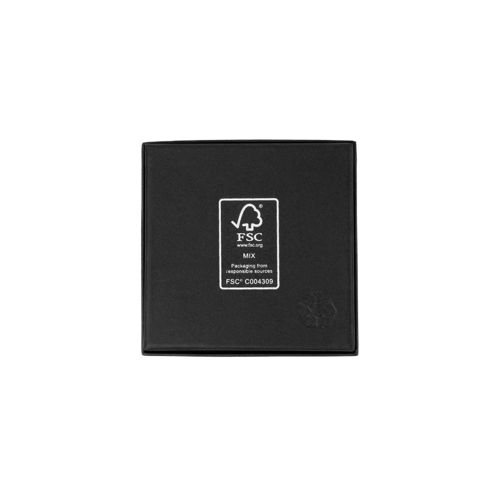 Foil Branded FSC Poppy Mini Square Stud Ring Box