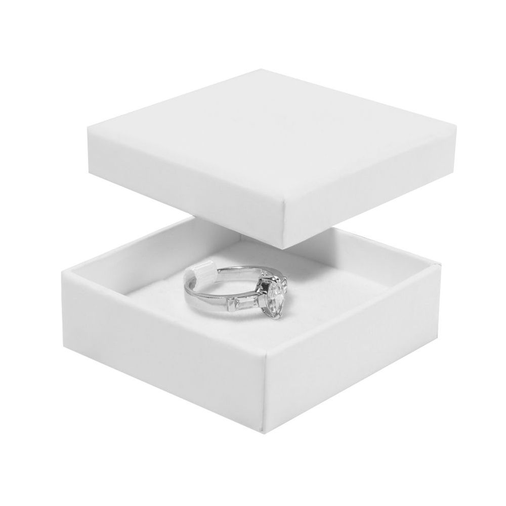 Foil Branded FSC Poppy Mini Square Stud Ring Box