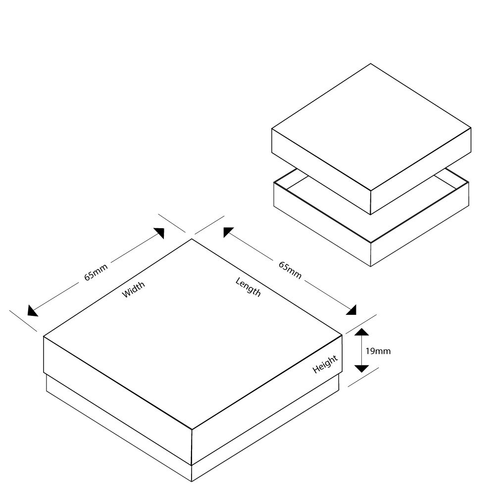 FSC Poppy Small Square Pendant Earring Box