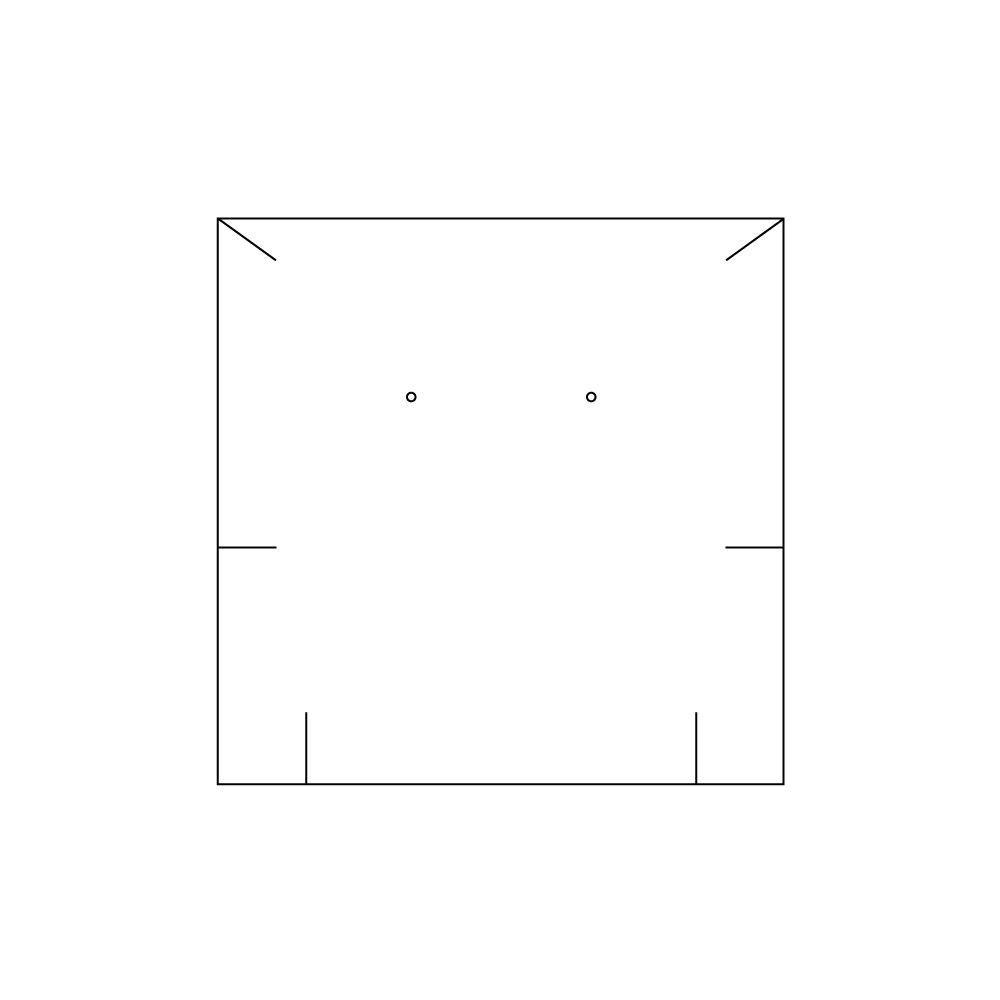 Foil Branded FSC Poppy Small Square Pendant Earring Box