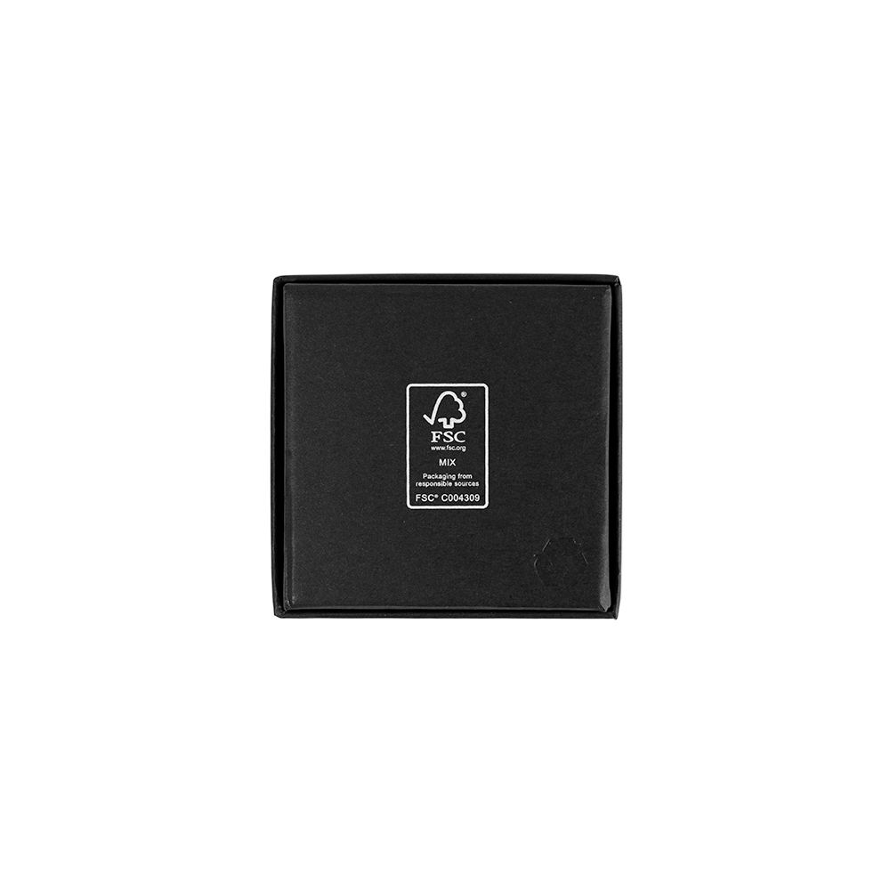 Foil Branded FSC Poppy Small Square Pendant Earring Box