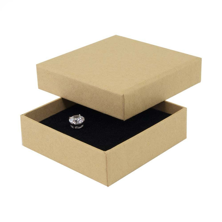 Foil Branded FSC Poppy Small Square Pendant Earring Box
