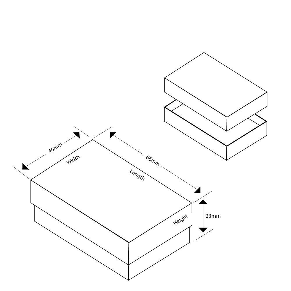 Foil Branded FSC Poppy Cufflink Earring Box
