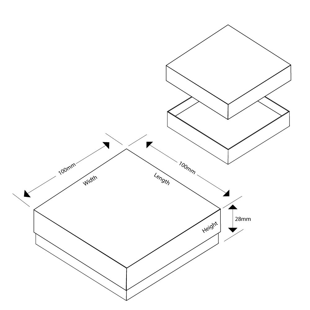 Foil Branded FSC Poppy Medium Bangle Pendant Earring Box