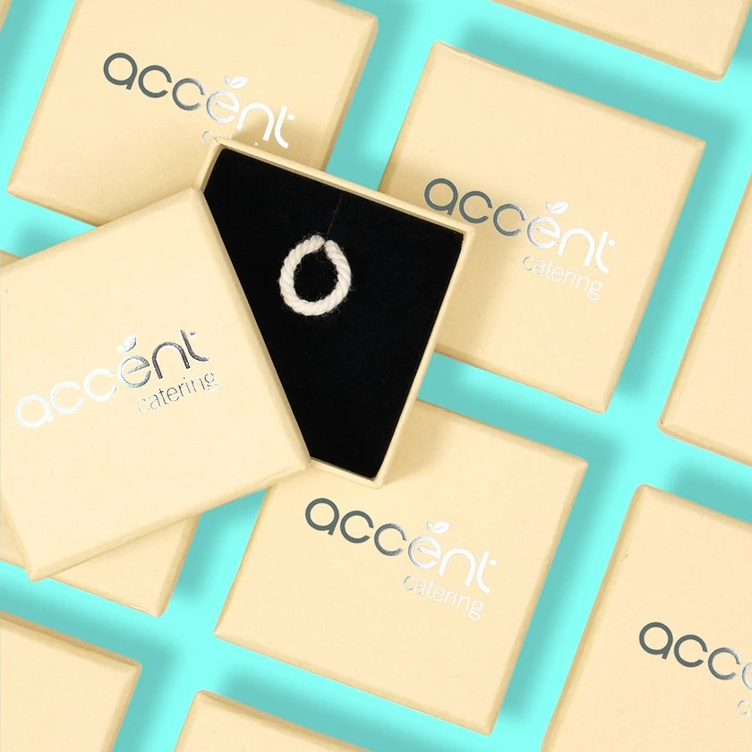Collection of small gift boxes with metallic hot foil print