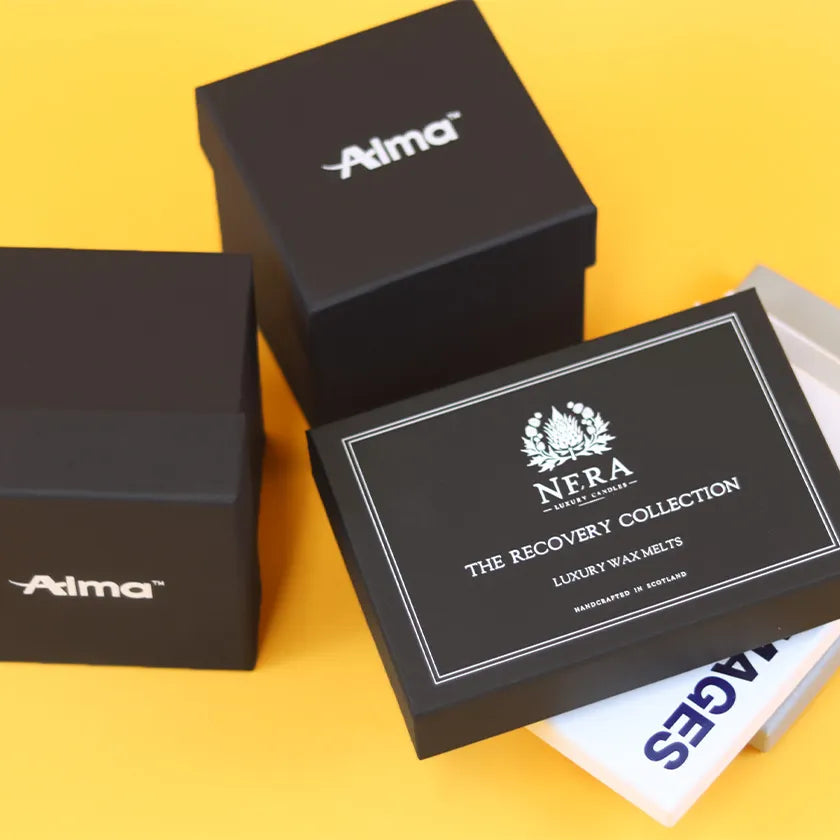 Black gift boxes with 