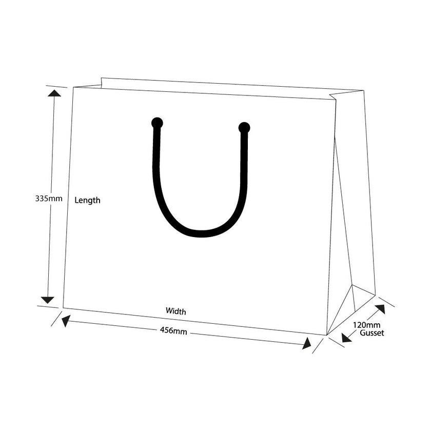 Digital Branded A3 Landscape Embossed Paper Gift Bag