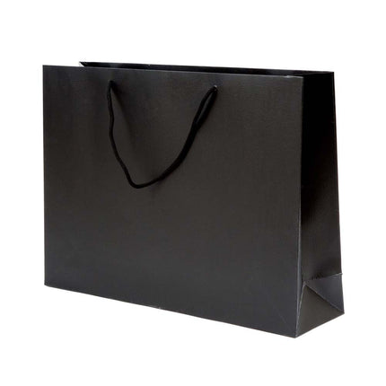 Black Digital Printed Luxury Embossed Gift Bag A3 | Landscape Paper Bag