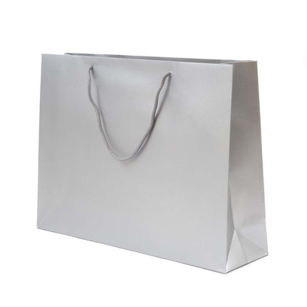 Silver Luxury Embossed Gift Bag A3 Size | Landscape Paper Bag
