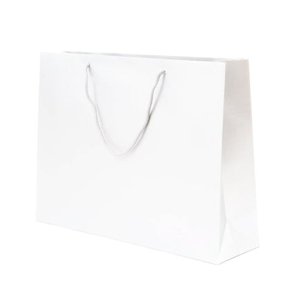 White Luxury Embossed Gift Bag A3 Size | Landscape Paper Bag