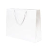 White Luxury Embossed Gift Bag A3 Size | Landscape Paper Bag
