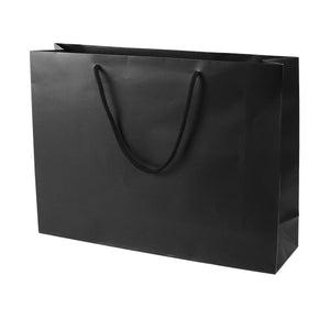 Black Deluxe Embossed Gift Bag A3 Size | Landscape Paper Bag | FSC Certified