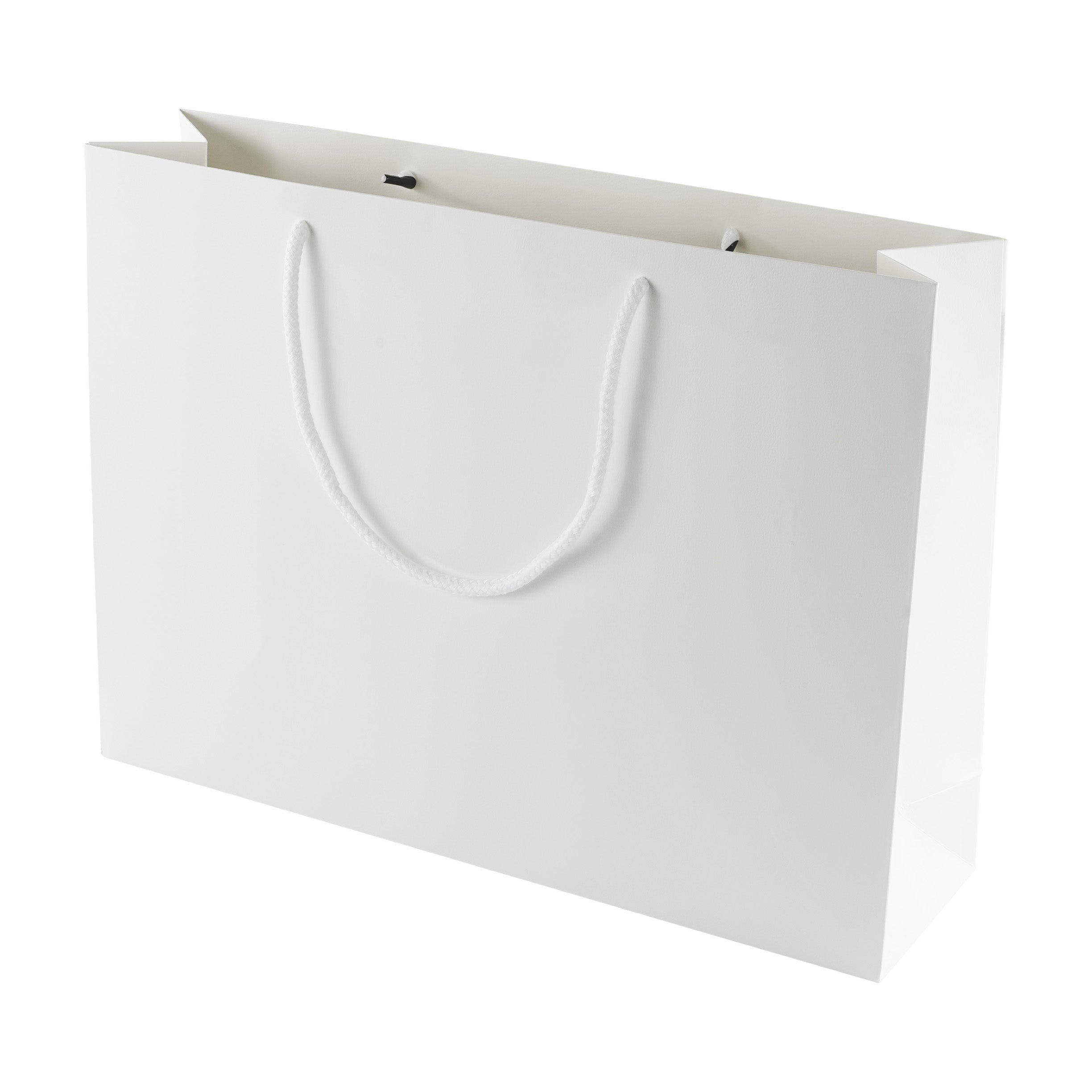 White Luxury Embossed Gift Bag A3 | Landscape Paper Bag | FSC Certified