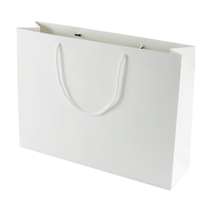 White Luxury Embossed Gift Bag A3 | Landscape Paper Bag | FSC Certified