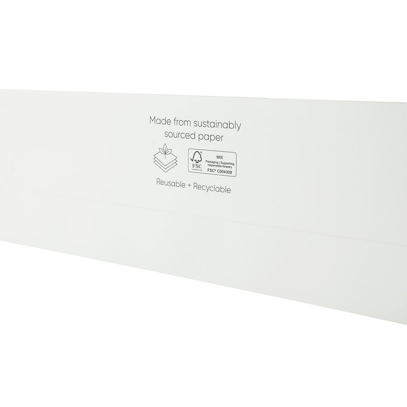 FSC Certified White Luxury Embossed Gift Bag A3 | Landscape Paper Bag