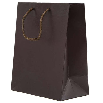 Chocolate Brown Digital Printed Luxury Embossed Gift Bag A5 | Portrait Paper Bag