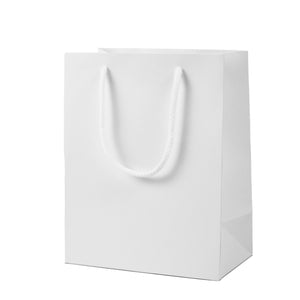 White Deluxe Embossed Gift Bag A5 Size | Portrait Paper Bag | FSC Certified