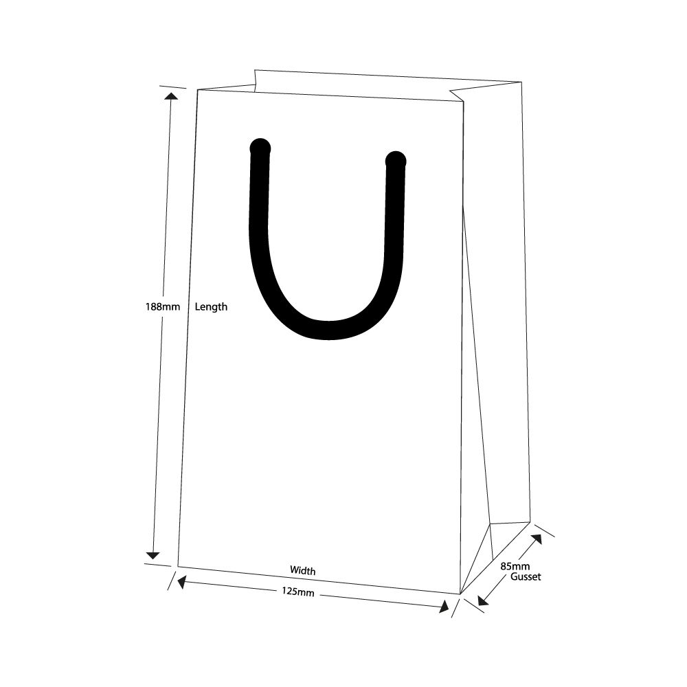 Foil Branded A6 Embossed Paper Gift Bag