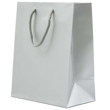 Silver Digital Printed Luxury Embossed Gift Bag A7 | Portrait Paper Bag