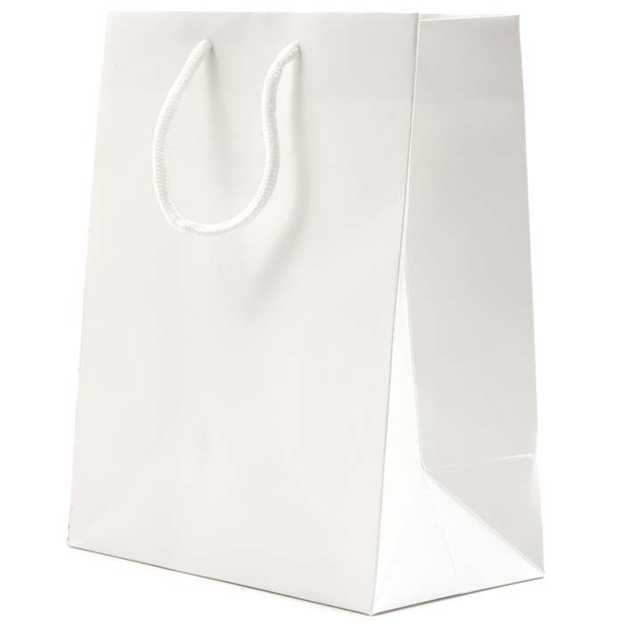 White Luxury Embossed Gift Bag A7 Size | Portrait Paper Bag
