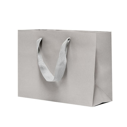 Grey Branded Eco Kraft Gift Bag A4 | Landscape Paper Bag