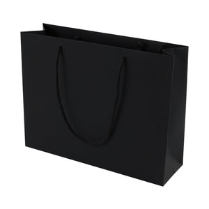 Black Eco Kraft Gift Bag A4 Size | Landscape Paper Bag | FSC Certified