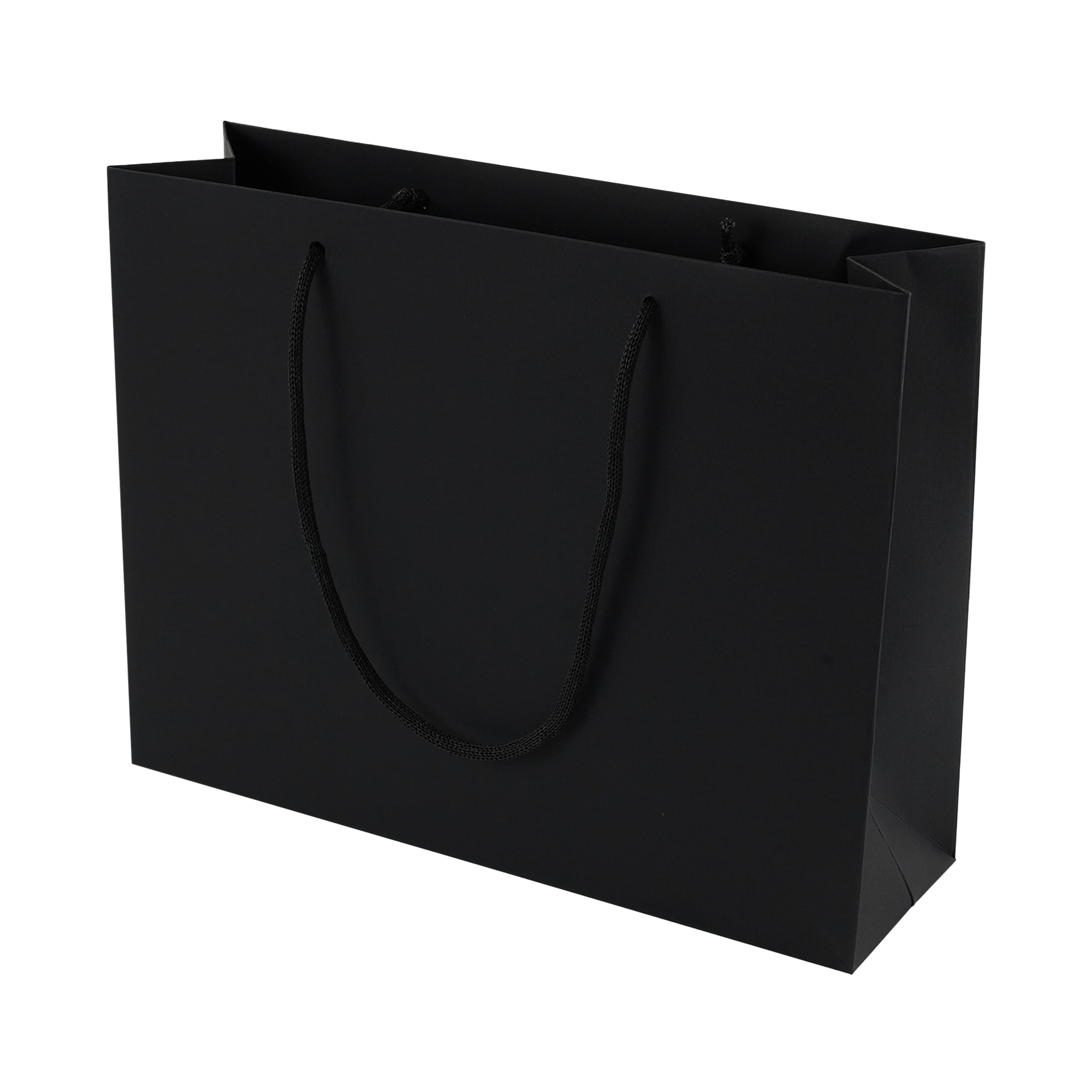 Black Eco Kraft Gift Bag A4 Size | Landscape Paper Bag | FSC Certified
