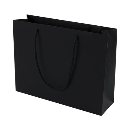Black Eco Kraft Gift Bag A4 Size | Landscape Paper Bag | FSC Certified