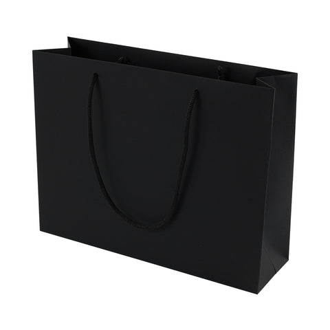 Black Eco Kraft Gift Bag A4 Size | Landscape Paper Bag | FSC Certified