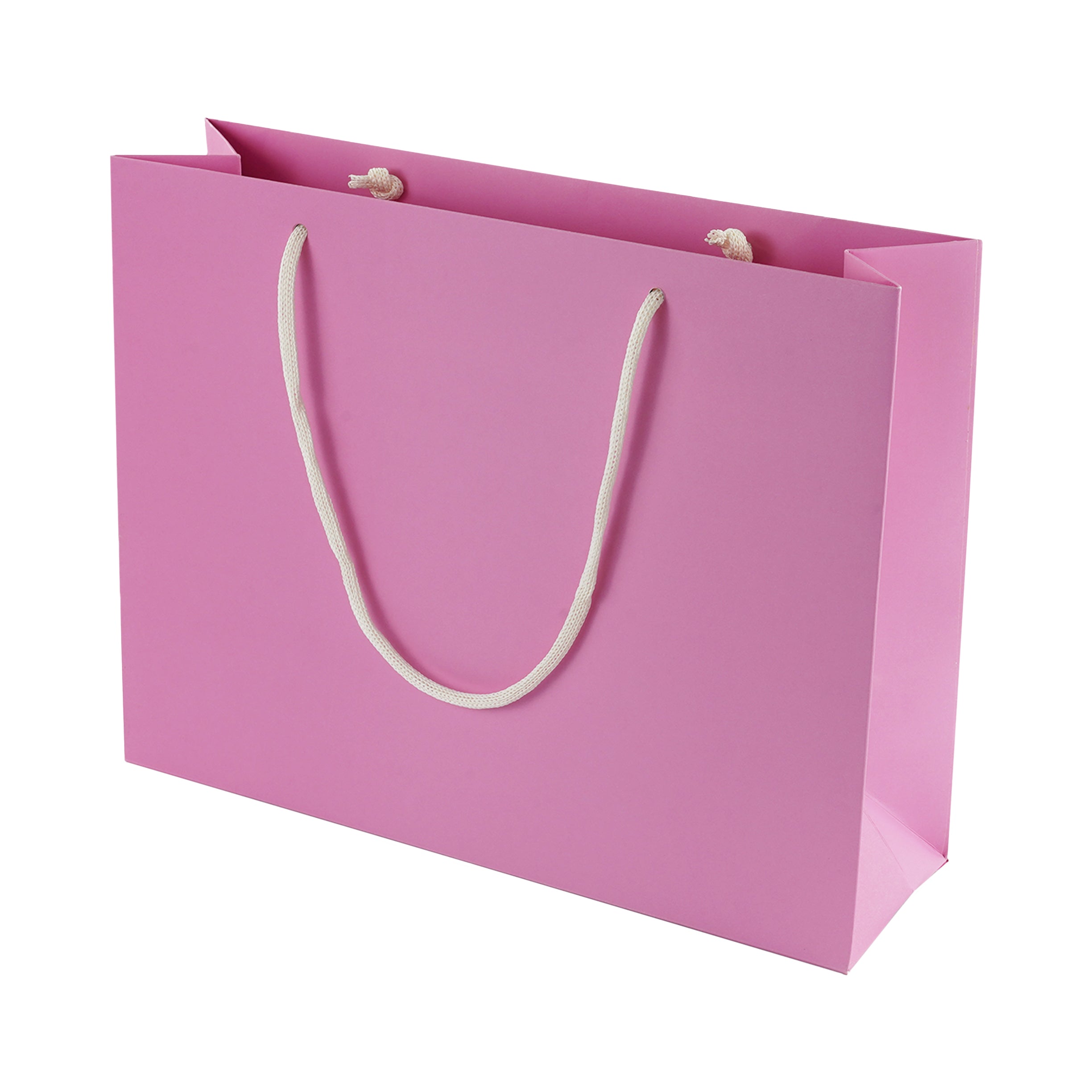 Pink Eco Kraft Gift Bag A4 Size | Landscape Paper Bag | FSC Certified