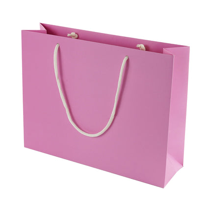 Pink Eco Kraft Gift Bag A4 Size | Landscape Paper Bag | FSC Certified