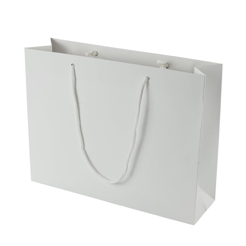 White Eco Kraft Gift Bag A4 Size | Landscape Paper Bag | FSC Certified