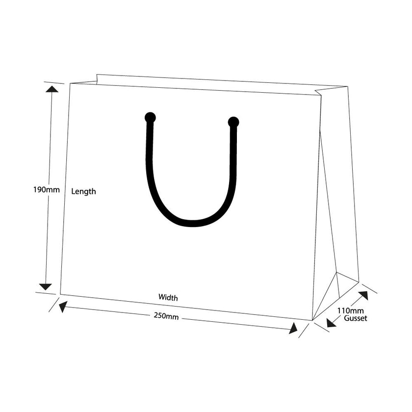 Foil Branded A5 Landscape Eco Kraft Paper Gift Bag