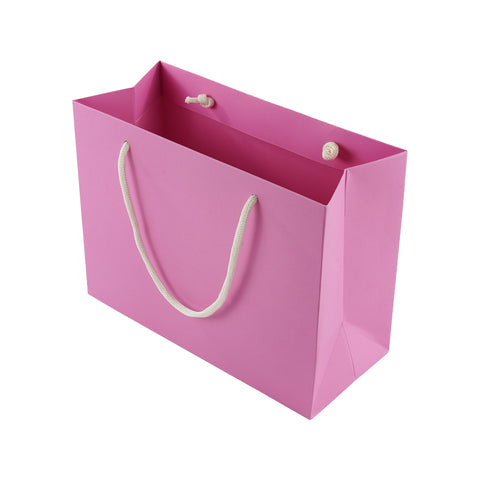 Pink Eco Kraft Gift Bag A5 Size | Landscape Paper Bag | FSC Certified