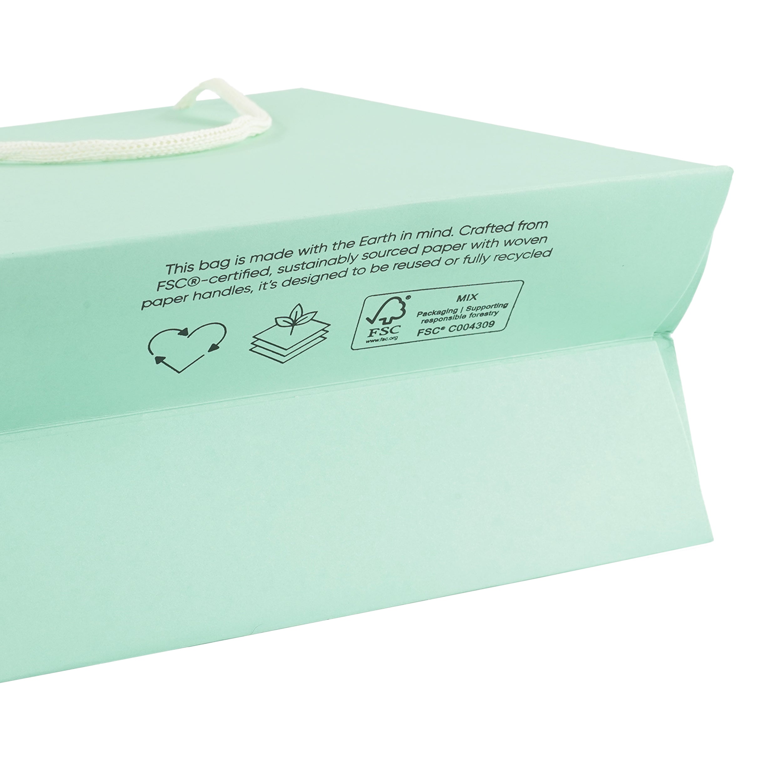 Green Eco Kraft Gift Bag A5 Size | Landscape Paper Bag | FSC Certified