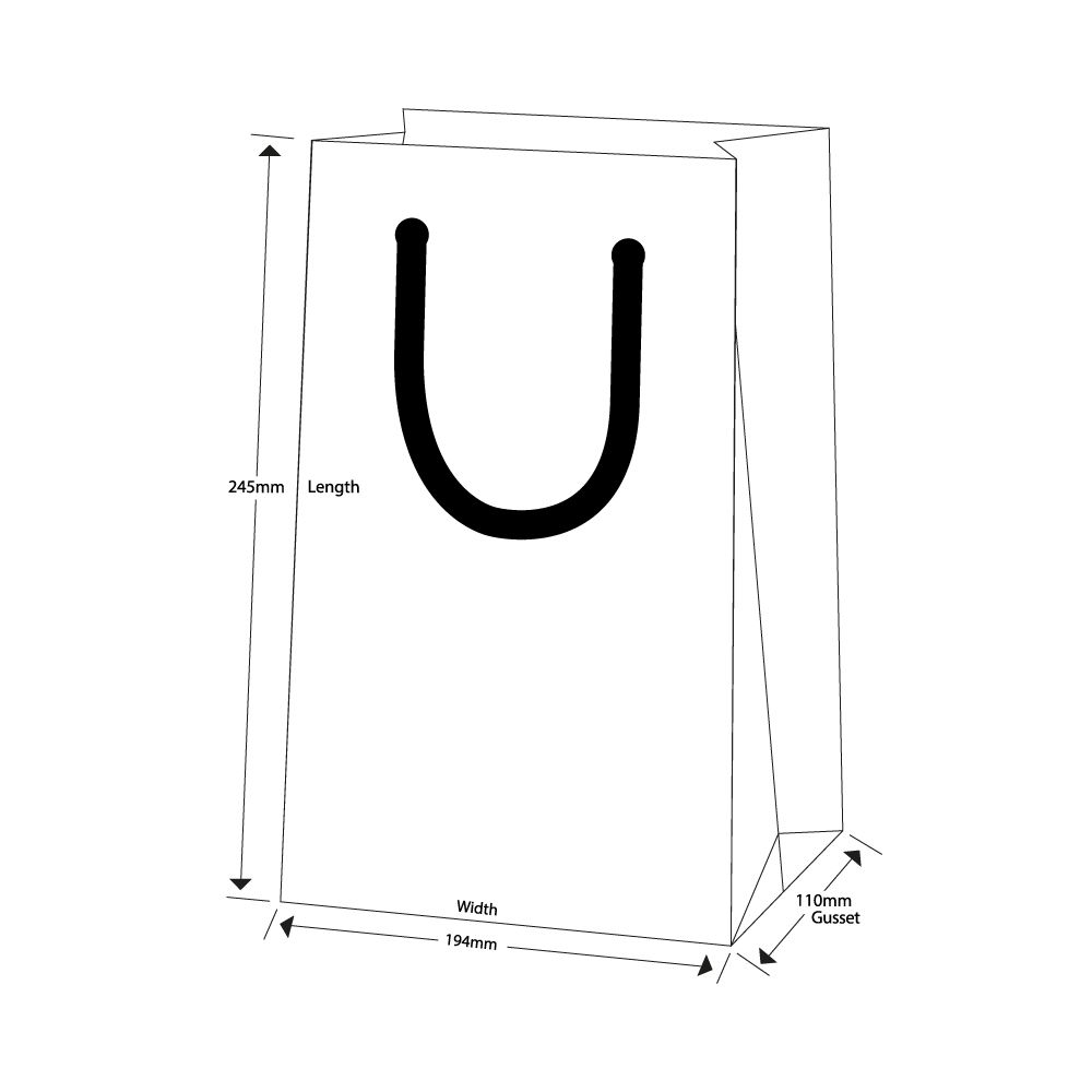 A5 Portrait Eco Kraft Paper Gift Bag