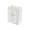 White gift bag with 'Packaging World' text on a white background